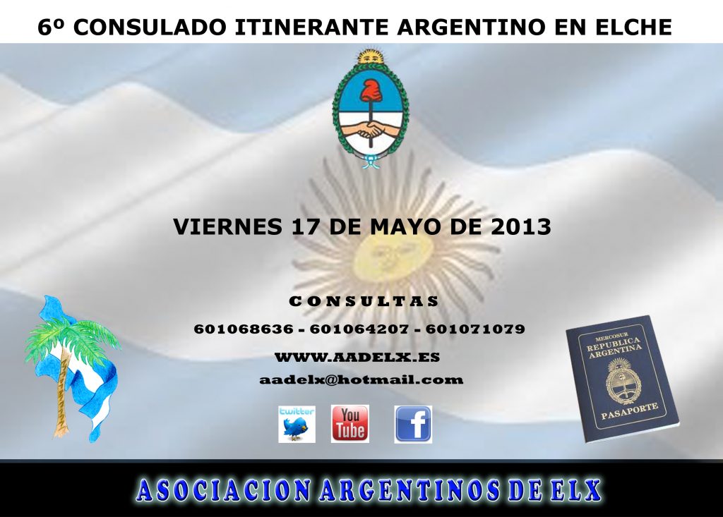 En este momento estás viendo 5º Consulado Itinerante Argentino en Elche