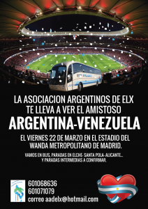 Lee más sobre el artículo Vamos al Amistoso Argentina Venezuela